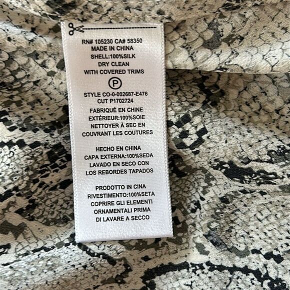 Equipment Silk Gray Snake With Pockets Dress - Picture 7 of 8